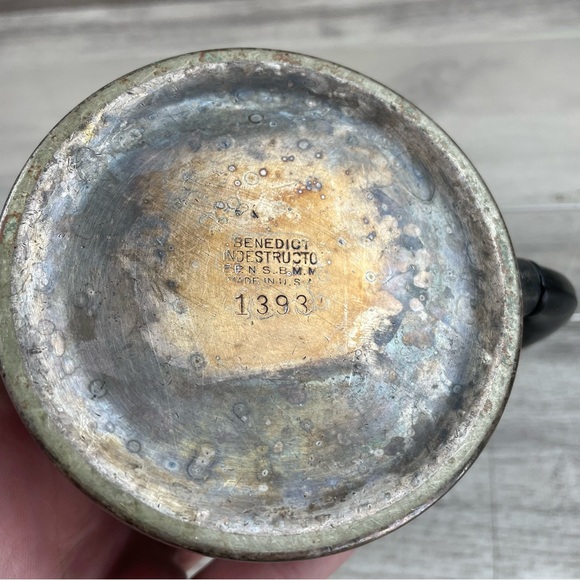 Antique 1 Cup Tea Pot w/ Hinged Lid by Benedict Indestructo E.P.N.S.B.M.M. #1354 - Picture 6 of 8